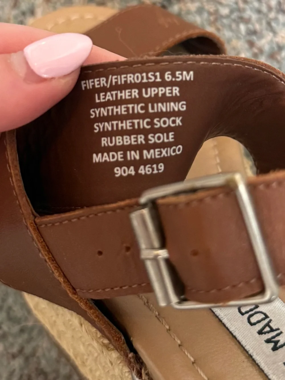 Steve Madden Tan Leather Espadrille Platform Sandals